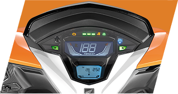 3-Step Adjustable Rear SuspensionThis special edition Activa comes with black chrome highlights, both on the front and on the logo carved on the side panels, projecting the premium essence of the scooter.