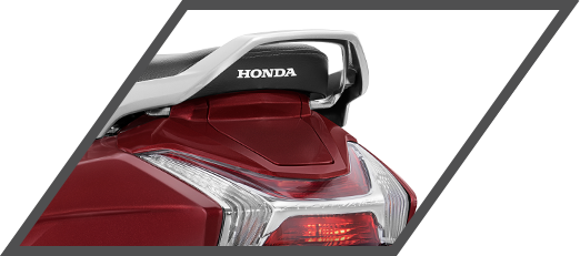 3-Step Adjustable Rear SuspensionThis special edition Activa comes with black chrome highlights, both on the front and on the logo carved on the side panels, projecting the premium essence of the scooter.