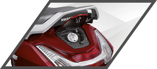 3-Step Adjustable Rear SuspensionThis special edition Activa comes with black chrome highlights, both on the front and on the logo carved on the side panels, projecting the premium essence of the scooter.