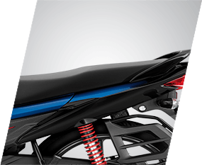 3-Step Adjustable Rear SuspensionThis special edition Activa comes with black chrome highlights, both on the front and on the logo carved on the side panels, projecting the premium essence of the scooter.