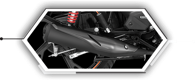 3-Step Adjustable Rear SuspensionThis special edition Activa comes with black chrome highlights, both on the front and on the logo carved on the side panels, projecting the premium essence of the scooter.