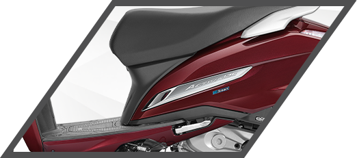 3-Step Adjustable Rear SuspensionThis special edition Activa comes with black chrome highlights, both on the front and on the logo carved on the side panels, projecting the premium essence of the scooter.