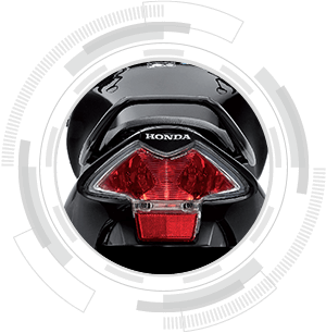 3-Step Adjustable Rear SuspensionThis special edition Activa comes with black chrome highlights, both on the front and on the logo carved on the side panels, projecting the premium essence of the scooter.