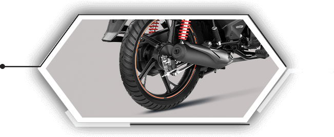 3-Step Adjustable Rear SuspensionThis special edition Activa comes with black chrome highlights, both on the front and on the logo carved on the side panels, projecting the premium essence of the scooter.