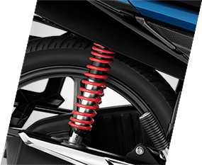 3-Step Adjustable Rear SuspensionThis special edition Activa comes with black chrome highlights, both on the front and on the logo carved on the side panels, projecting the premium essence of the scooter.